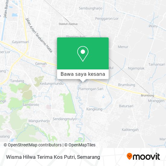 Peta Wisma Hilwa Terima Kos Putri