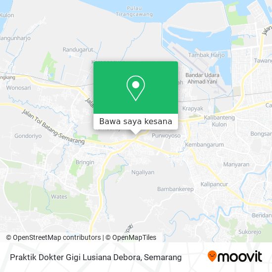 Peta Praktik Dokter Gigi Lusiana Debora