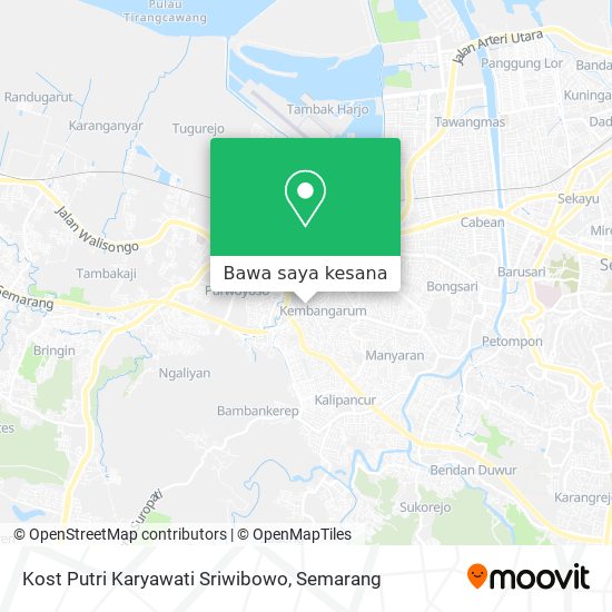 Peta Kost Putri Karyawati Sriwibowo