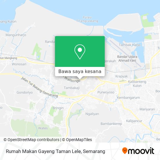 Peta Rumah Makan Gayeng Taman Lele