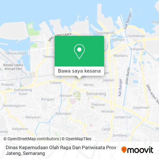 Peta Dinas Kepemudaan Olah Raga Dan Pariwisata Prov Jateng