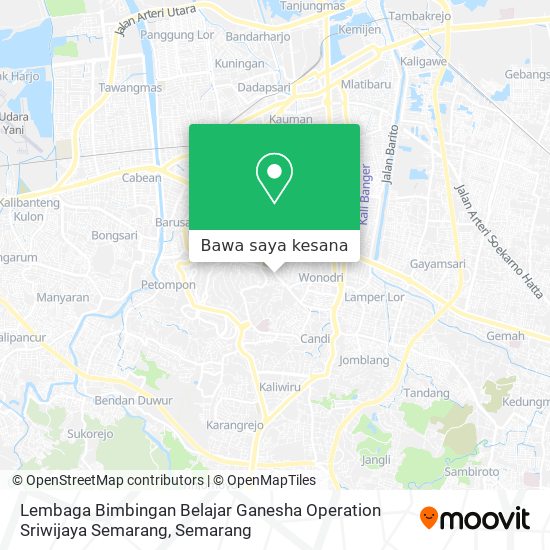 Peta Lembaga Bimbingan Belajar Ganesha Operation Sriwijaya Semarang