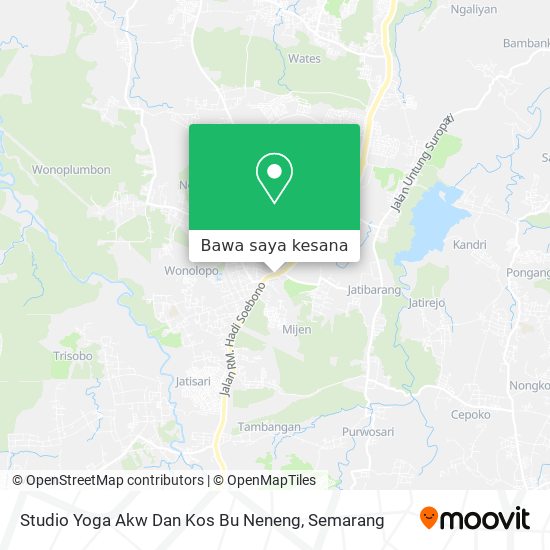 Peta Studio Yoga Akw Dan Kos Bu Neneng