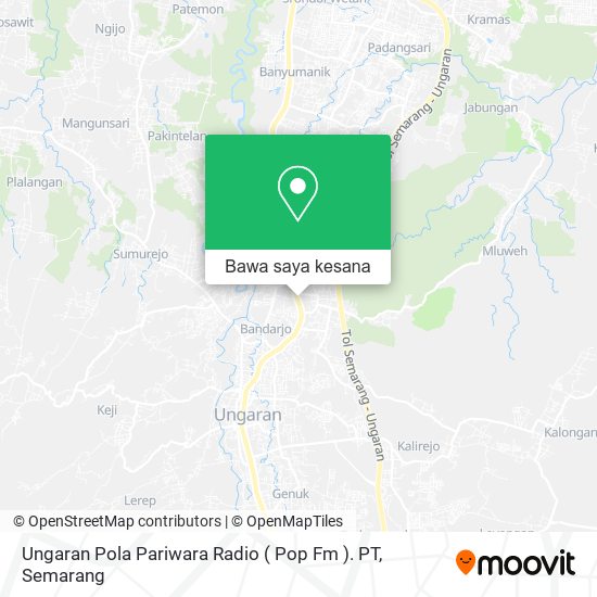 Peta Ungaran Pola Pariwara Radio ( Pop Fm ). PT