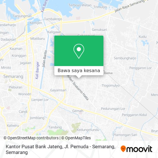 Peta Kantor Pusat Bank Jateng, Jl. Pemuda - Semarang