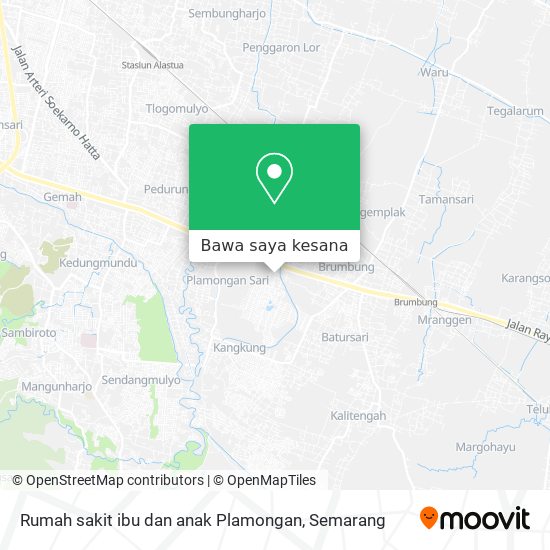 Peta Rumah sakit ibu dan anak Plamongan
