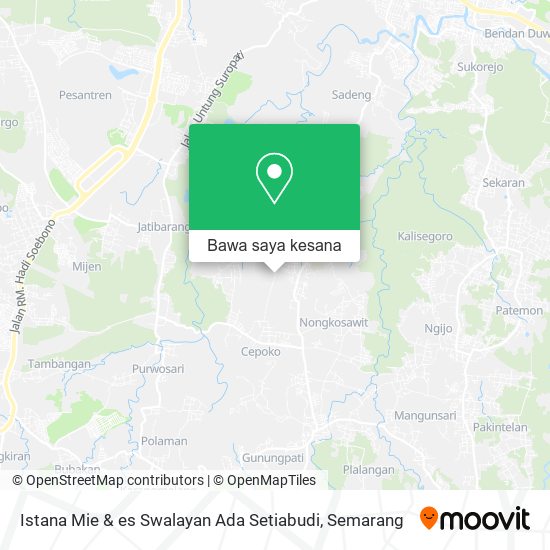 Peta Istana Mie & es Swalayan Ada Setiabudi