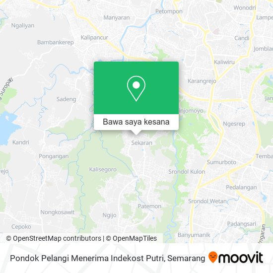 Peta Pondok Pelangi Menerima Indekost Putri