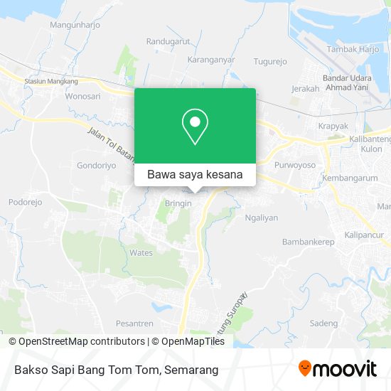 Peta Bakso Sapi Bang Tom Tom