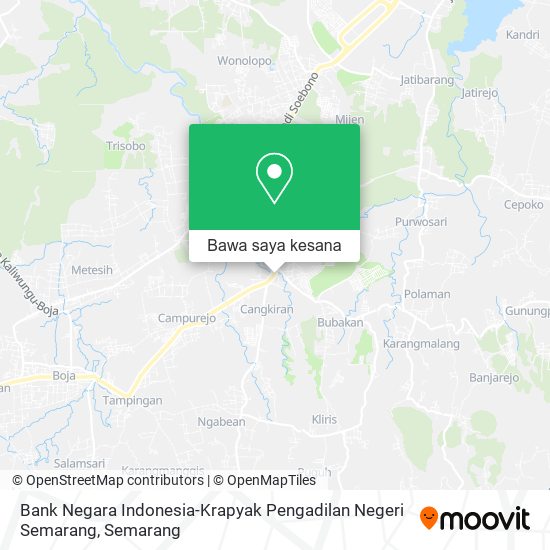Peta Bank Negara Indonesia-Krapyak Pengadilan Negeri Semarang