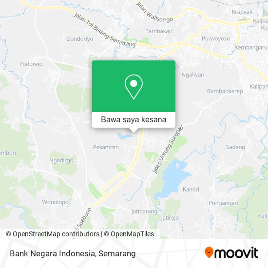 Peta Bank Negara Indonesia