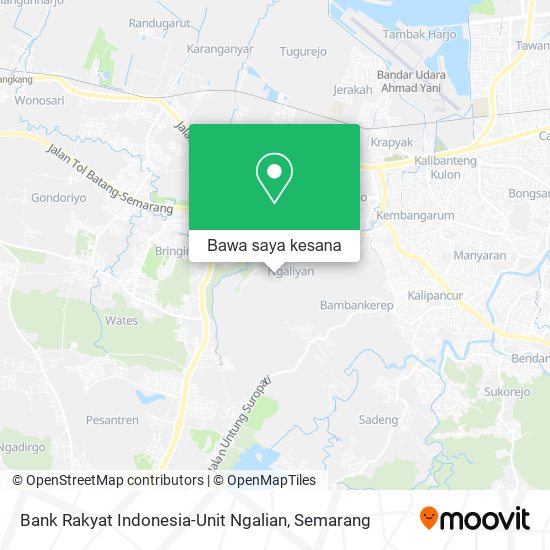 Peta Bank Rakyat Indonesia-Unit Ngalian