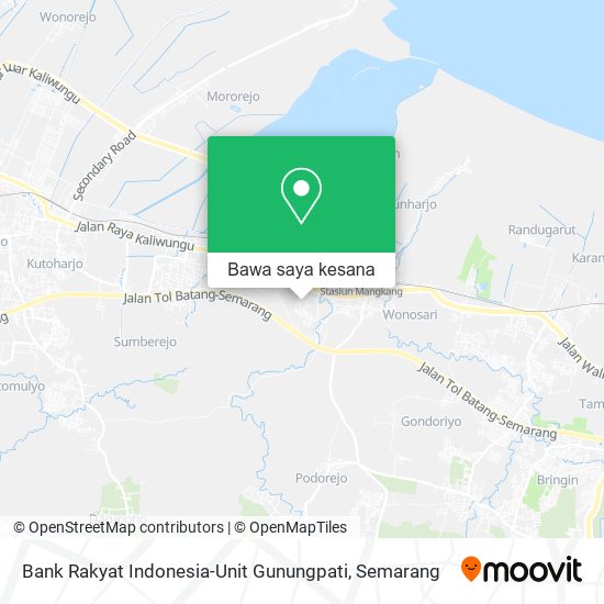Peta Bank Rakyat Indonesia-Unit Gunungpati
