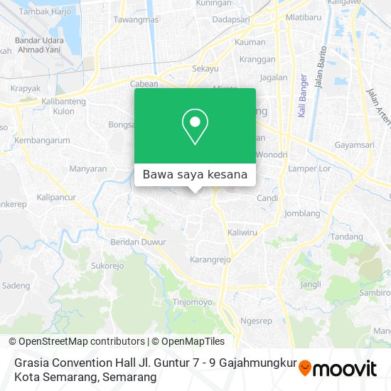 Peta Grasia Convention Hall Jl. Guntur 7 - 9 Gajahmungkur Kota Semarang