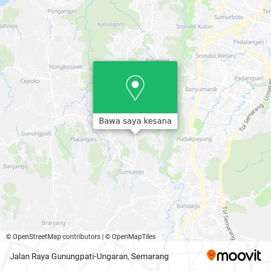 Peta Jalan Raya Gunungpati-Ungaran