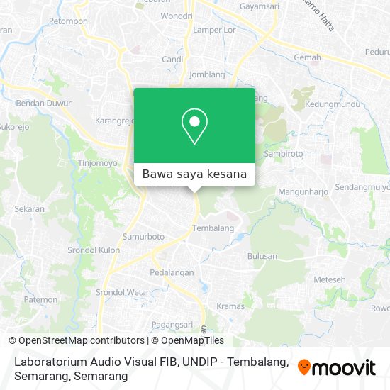 Peta Laboratorium Audio Visual FIB, UNDIP - Tembalang, Semarang