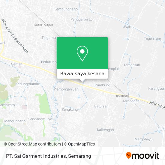 Peta PT. Sai Garment Industries