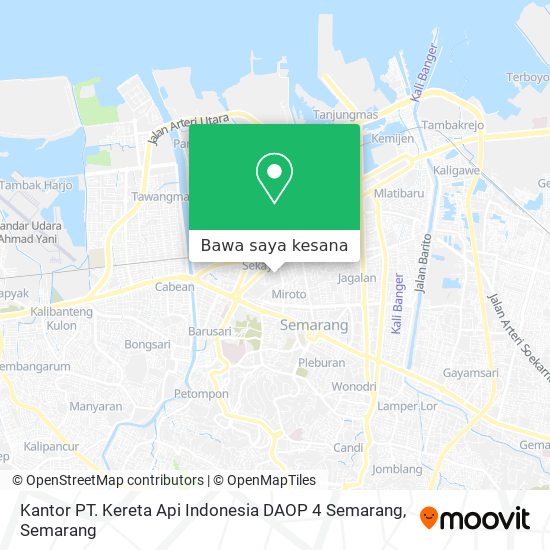 Peta Kantor PT. Kereta Api Indonesia DAOP 4 Semarang