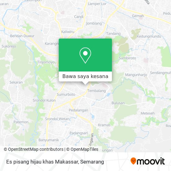 Peta Es pisang hijau khas Makassar