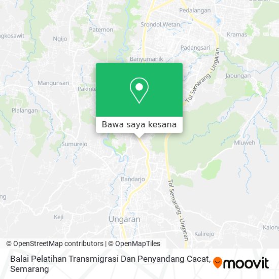 Peta Balai Pelatihan Transmigrasi Dan Penyandang Cacat