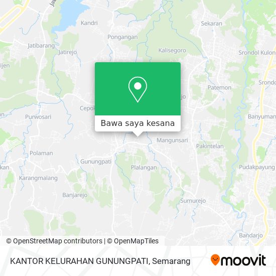 Peta KANTOR KELURAHAN GUNUNGPATI