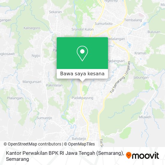 Peta Kantor Perwakilan BPK RI Jawa Tengah (Semarang)