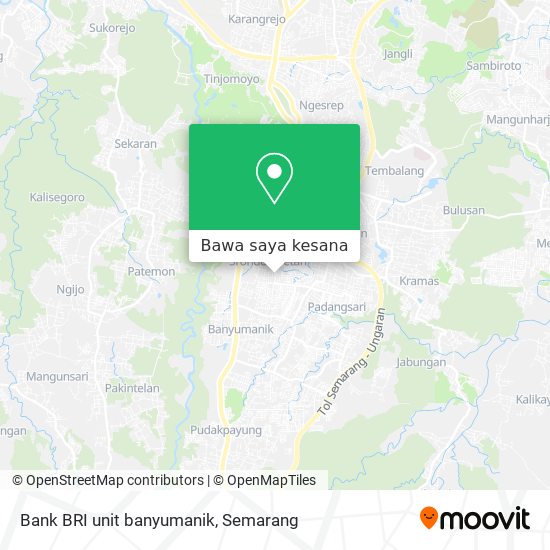 Peta Bank BRI unit  banyumanik