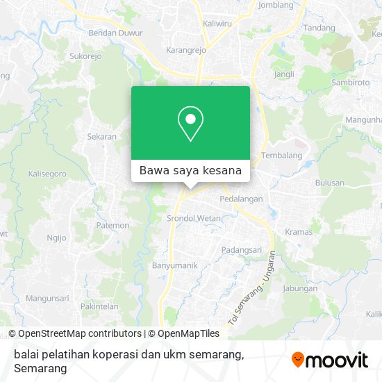 Peta balai pelatihan koperasi dan ukm semarang