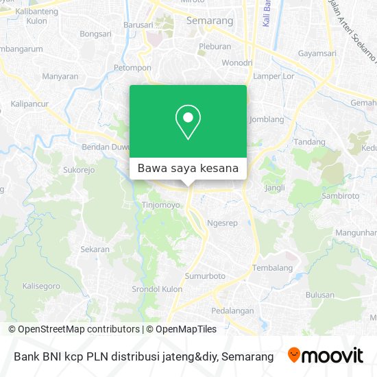Peta Bank BNI kcp PLN distribusi jateng&diy