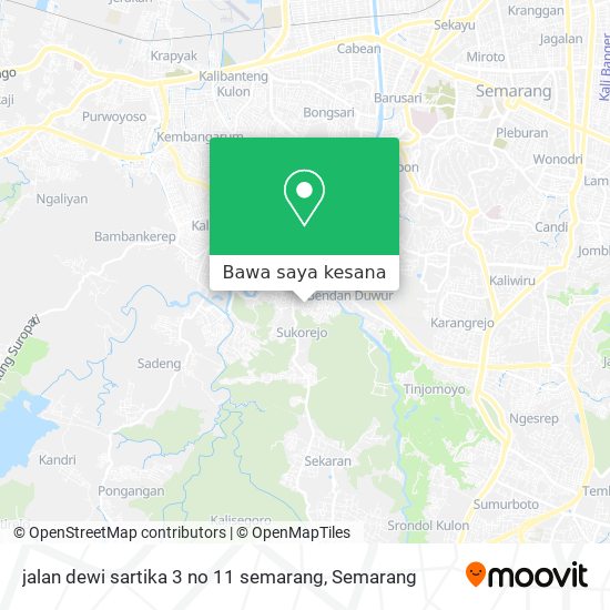 Peta jalan dewi sartika 3 no 11 semarang