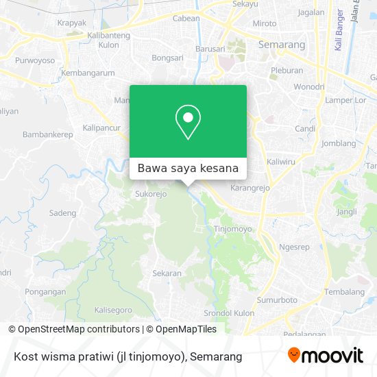 Peta Kost wisma pratiwi (jl tinjomoyo)