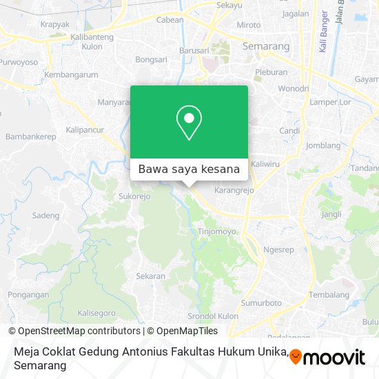 Peta Meja Coklat Gedung Antonius Fakultas Hukum Unika