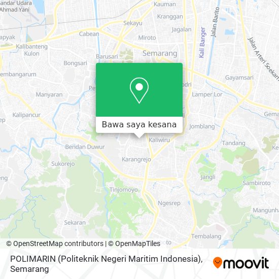 Peta POLIMARIN (Politeknik Negeri Maritim Indonesia)