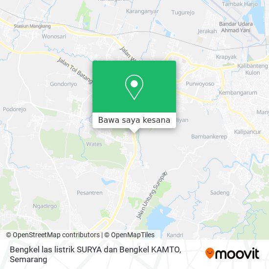 Peta Bengkel las listrik SURYA dan Bengkel KAMTO