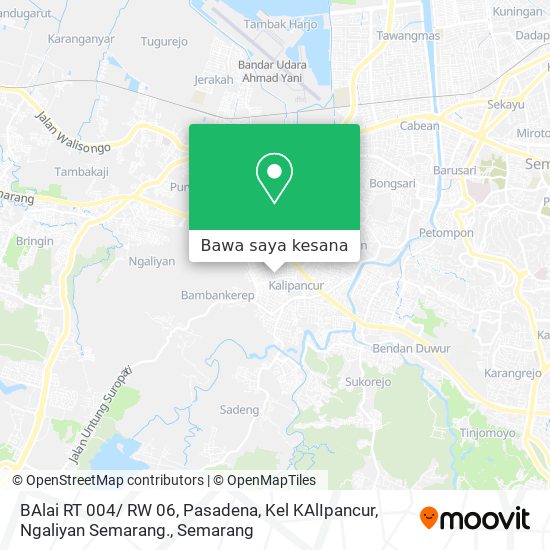 Peta BAlai RT 004/ RW 06, Pasadena, Kel KAlIpancur, Ngaliyan Semarang.