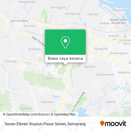 Peta Seven Eleven Stasiun Pasar Senen