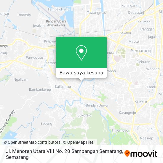 Peta Jl. Menoreh Utara VIII No. 20 Sampangan Semarang