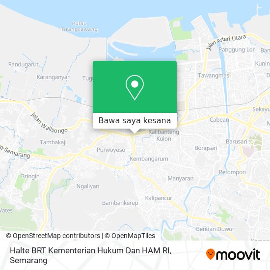 Peta Halte BRT Kementerian Hukum Dan HAM RI