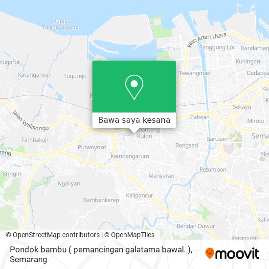 Peta Pondok bambu ( pemancingan galatama bawal. )