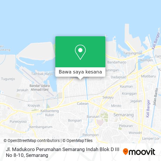 Peta Jl. Madukoro Perumahan Semarang Indah Blok D III No 8-10