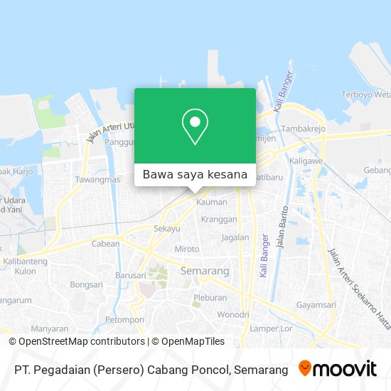 Peta PT. Pegadaian (Persero) Cabang Poncol