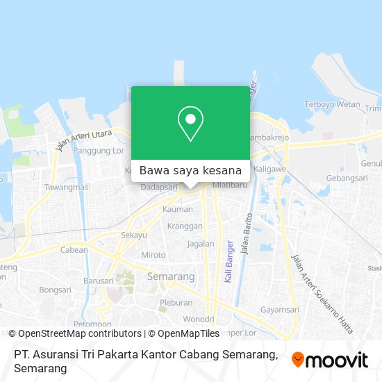 Peta PT. Asuransi Tri Pakarta Kantor Cabang Semarang