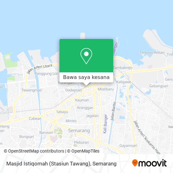 Peta Masjid Istiqomah (Stasiun Tawang)