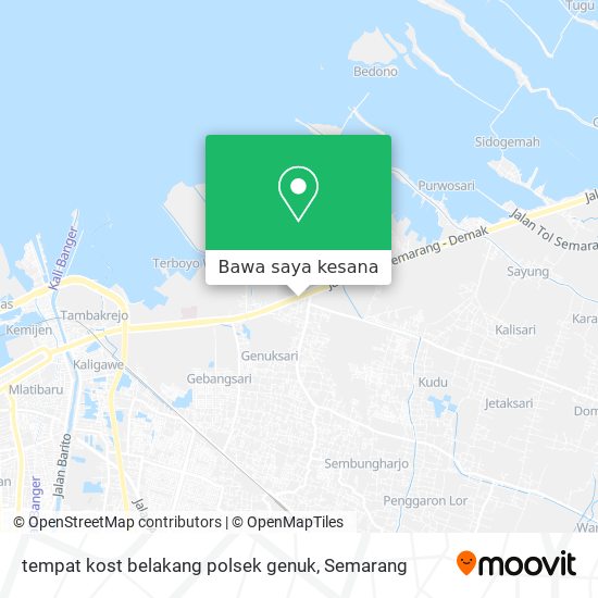 Peta tempat kost belakang polsek genuk