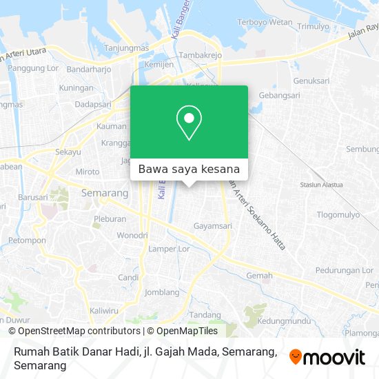 Peta Rumah Batik Danar Hadi, jl. Gajah Mada, Semarang