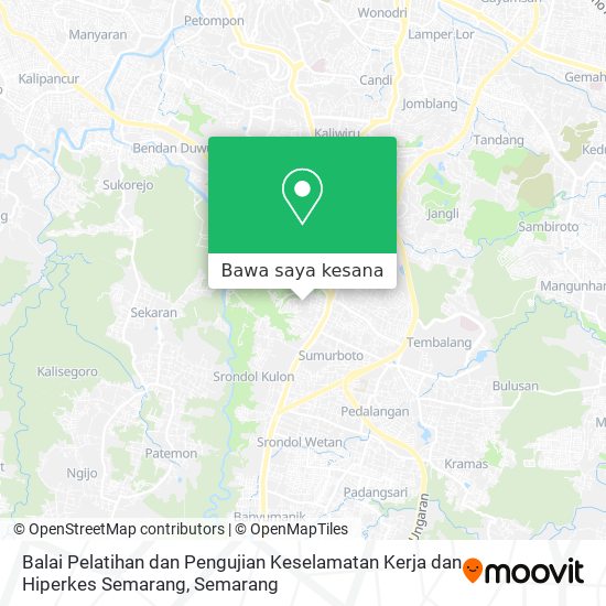 Peta Balai Pelatihan dan Pengujian Keselamatan Kerja dan Hiperkes Semarang