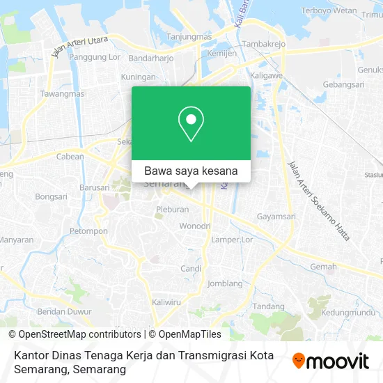 Peta Kantor Dinas Tenaga Kerja dan Transmigrasi Kota Semarang
