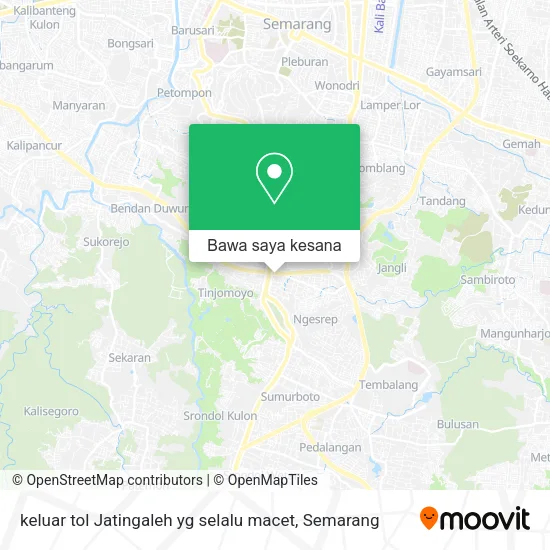 Peta keluar tol Jatingaleh yg selalu macet