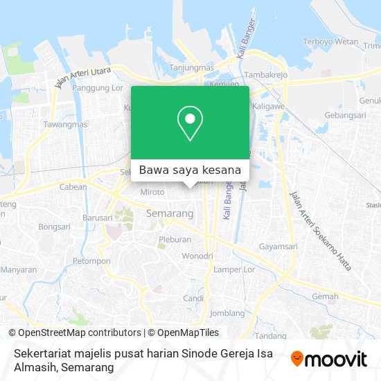 Peta Sekertariat majelis pusat harian Sinode Gereja Isa Almasih