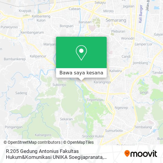 Peta R.205 Gedung Antonius Fakultas Hukum&Komunikasi UNIKA Soegijapranata